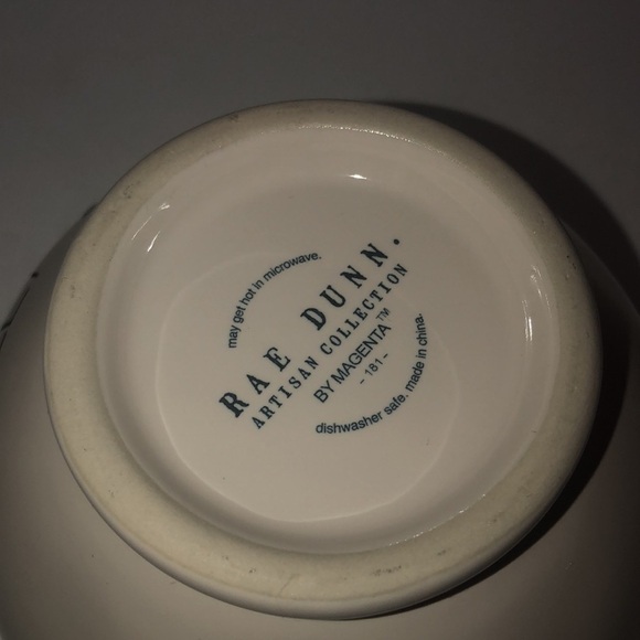 Rae Dunn Small Pedestal Bowl  “Jelly Beans”  with Pink Interior - Picture 4 of 4